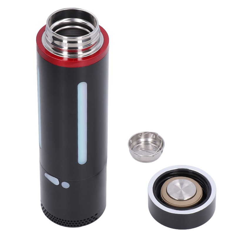 Smart Vacuum Bottle USB Charging Bluetooth Speaker Music Light Insulated