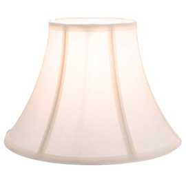 Traditionally Designed Empire Shaped 14 Inch Lamp Shade in Rich Silky Cream Cotton Fabric | 60w Max by Happy Homewares