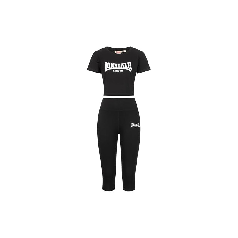 Lonsdale Women's Ixworth Clothing Set, Black, M EU