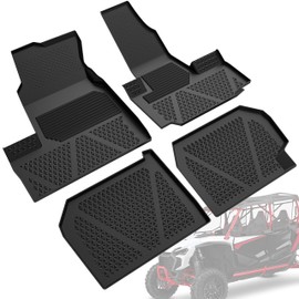 SAUTVS TPE Floor Mats for Honda Talon 1000X4 22-24, Front and Rear Row Floor Liners All Weather Protection Slush Mats for Honda Talon 1000X-4 1000R-4 1000XS-4 2022-2024 Accessories (4PCS)