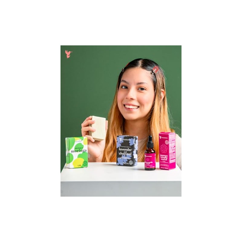 Extraherbos Kit Antiacné 3-en-1 - Aceite de Camelia, Jabón de