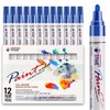 TFIVE Blue Paint Pens Markers - 12 Pack Oil Based