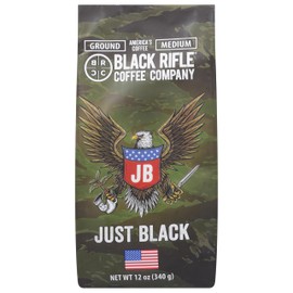 Black Rifle Coffee Company Just Black Medium Roast Ground Coffee 12oz - 1 bag - Roasted in the USA - America's Coffee