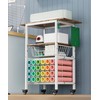 Queension Craft Cart with Wheels for Cricut Machines, Craft Organization