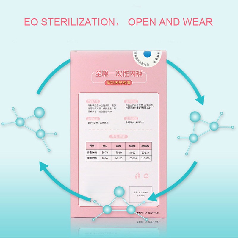 5pcs High Waist Disposable Maternity Women Panties Soft Cotton UnderwearXXXXXL