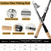 OLOLYAP Fishing Pole Combo 6.89ft/2.1m 2PCS Carbon Fiber Fishing Rod