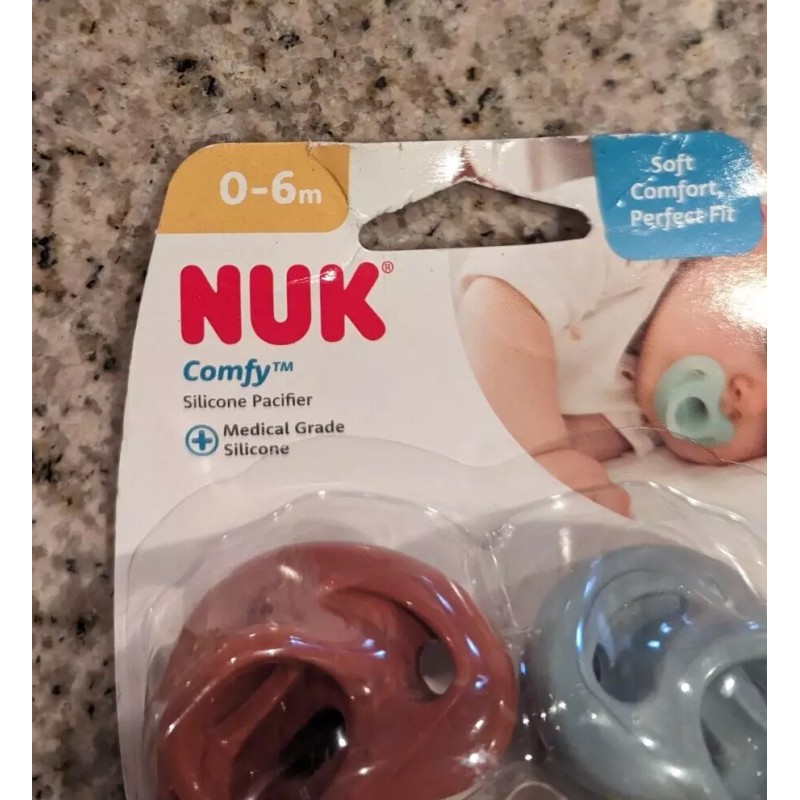 NUK 0-6m 3 Pacifiers NUK Comfy Medical Grade Silicone Orthodontic