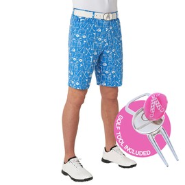 Royal & Awesome Mejores Planes colocados de Golf Locos para Hombres, Pantalones Cortos de Golf para Hombres, Pantalones Cortos de Golf Divertidos para Hombres - Herramienta de Golf incluida
