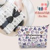 JXGZSO Cartoon Cat Meme Makeup Bag Kawaii Cat Lover Gift