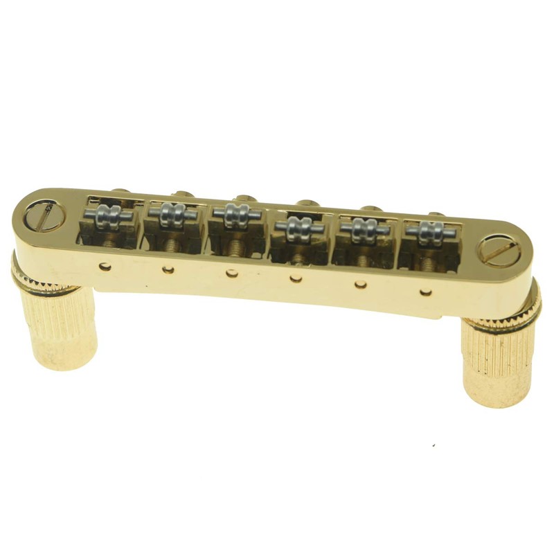 KAISH Gold Guitar Scooter Saddle Bridge Tune-O-Matic Bridge for Epi