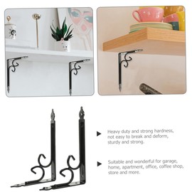 Sosoport 2pcs Hanging Plant Stand Wall Hook Door Hinge Mounting Floating Shelf Bracket Monitor Stand Corner Shelves U Bracket Corner Bracket Panel Car Brackets Angle Bracket