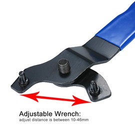 Zeromall 2Pcs Angle Grinder Wrench, Adjustable Pin Spanner, Ergonomic Handle, Carbon Steel