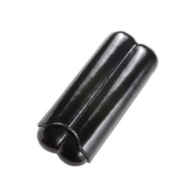 IL BUSSETTO Cigar Holder Handmade from Vegetable Tanned Leather and Natural Colours Elegant and High Quality Case for 2 Cigars, Black