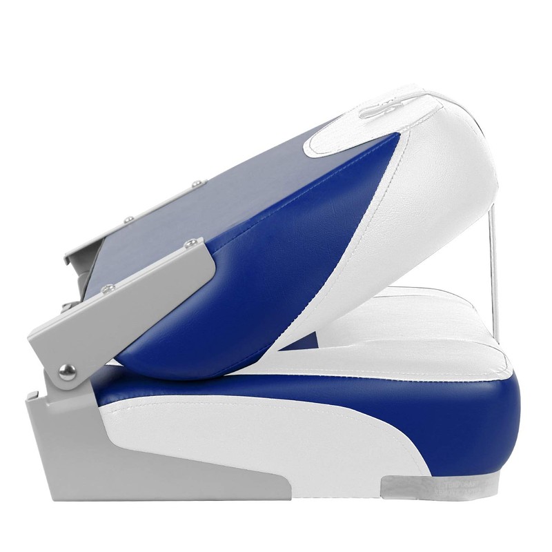 ofyou New Low Back Folding Boat Seat (White/Blue(1 seat))