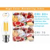 Lamsky 4-Pack 6W B22 Bayonet LED Filament Candle Light Bulb,2700K