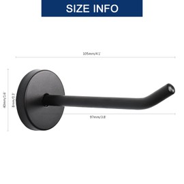 NearMoon Coat Hooks-Bath Towel Hangers, Wall Hooks for Hanging Hat Hurse Robe, 304 Stainless Steel Heavy Duty Garage Hooks for Bathroom Livingroom Hotel Kitchen Garage, 6 Pack (4 Inch, Matte Black)