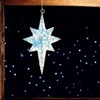 Melrose International 19" LED Small Star Ornament, Blue and Iridescent,