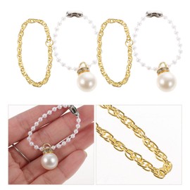 ibasenice 30Pcs Girl Doll Necklace Little Girl Mini Pearl Necklace Toy DIY Kids Pretend Play Jewelry Toy Dress up Costume Jewelry for Little Girls Toddler