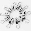 Yitaocity 50Pcs Stainless Sliver Metal Sprung Curtain Alligator Clips Hook