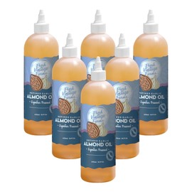 Fresh Vintage Farms, Almond Oil 16oz (6 Pack), Refined Garlic Infused, California Grown, Great for Cooking, Baking, Grilling, Dipping, & Salads