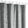 Fredsure Distressed Velvet Shower Curtain Set, 13 Pieces Grey Including