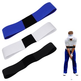 Fjquamitix 3 Pack Golf Swing Bands Training Aid Posture Corrector Strength for Men and Women Golf Connection Bands for Swing Plane Improvement Muscle Memory (3 Colors)