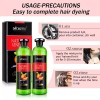 MOKERU Natural VINEGAR BLACK HAIR DYE CREAM 500ml*2/Pac Black Hair