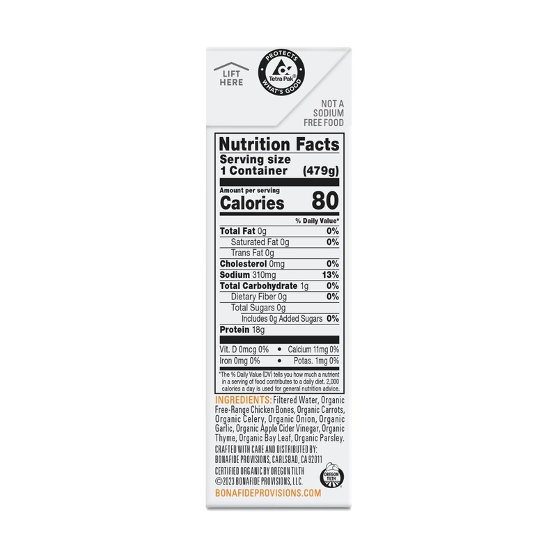 Bonafide Provisions Fresh Organic Chicken Bone Broth - No Salt