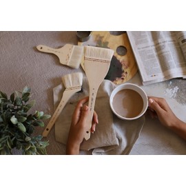 Silver Brush Limited 5001-80 Silver Atelier Hake Flat Brush, Size 80, Long Handle