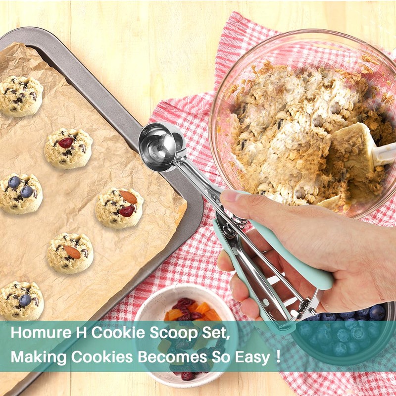 HOMURE H Cookie Scoop 2 Tablespoon, Size #40 Cookie Dough