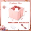 DOYIDE 20Pcs Mini Cake Boxes with Window, 6x6x5 Inches Pink