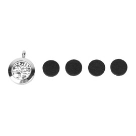 Aromatherapy Locket Diffuser Pendant Tree Shape Stainless Steel Hollow Essential Oil Container