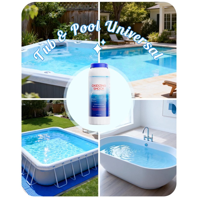 POOLHOUR 32 Oz Chlorine-Free Oxidizing Shock for Hot Tub, Oxidizer