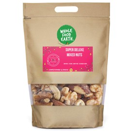Wholefood Earth Super Deluxe Mixed Nuts 1 kg | GMO Free | High Fibre | Source of Protein