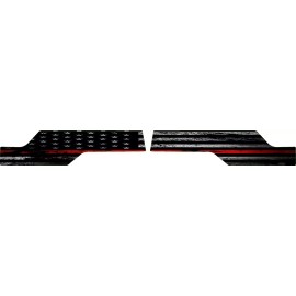 TVC 18-CURRENT POLARIS RANGER TAILGATE GRAPHIC WRAP MATTE THIN RED LINE FLAG