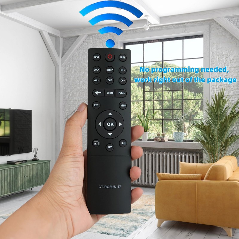 Replacement Remote Control Compatible for Toshiba 32L221U, 43L621U, 49L621U LCD