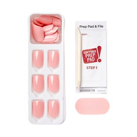 KISS imPRESS Color Press-On Nails Polish-Free Manicure Set, ‘Dolce Pink’, 30 Chip-Proof, Smudge-Proof Fake Nails