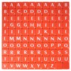 Trimming Shop Red Plastic Tiles with White Letters & Numbers