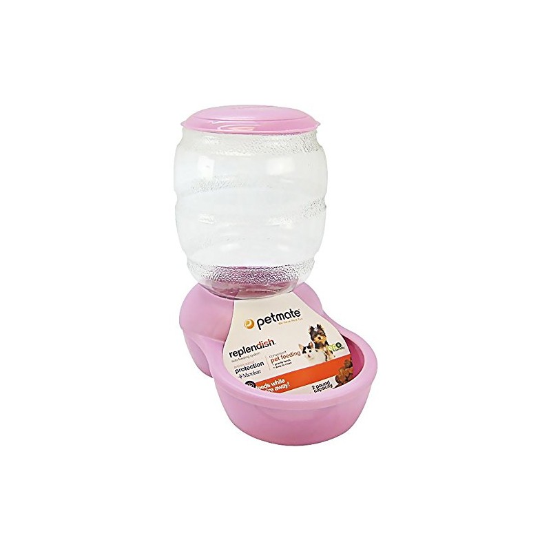 Petmate Replendish Feeder with Microban, 1 kg, Pink