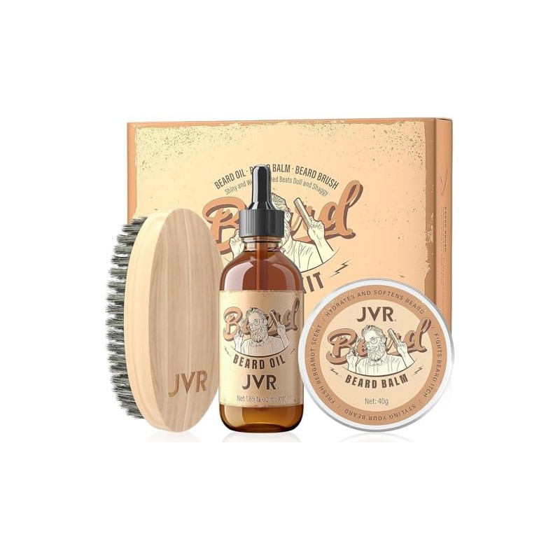 JVR Kit de aseo de barba para hombres, kit de