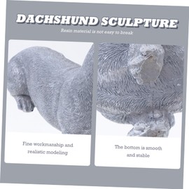 iplusmile Creative Resin Dog Sculpture Adorable Outdoor Garden Decor for Balcony Lifelike Dog Shape Lawn Ornament for Landscaping Decoration