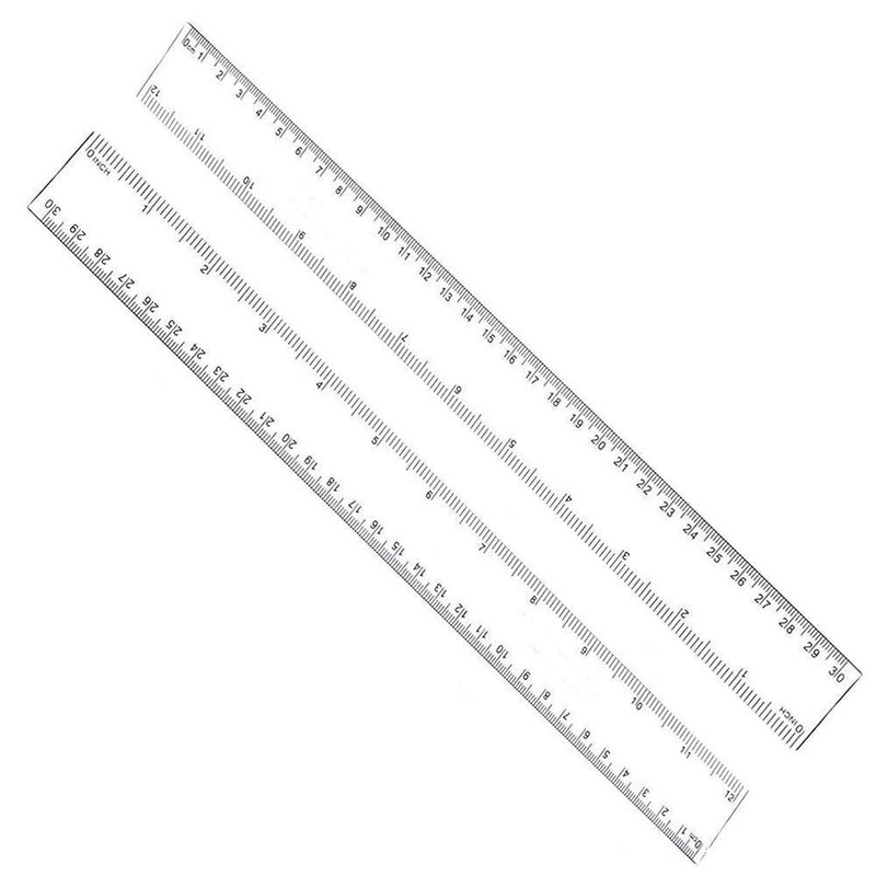 12 inches Plastic Ruler & 6 inch Straight Ruler &