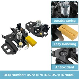 2PCS Hood Latch Assembly Compatible with Ford Fusion 2013 2014 2015 2016 2017 2018 2019 2020, Driver & Passenger Side Hood Lock Replace# DS7A16701DA DS7A16700AE
