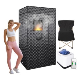 Portable Steam Sauna for Home – Full Body Sauna Tent with 3L Steamer & Remote Control, Fast Heating, Foldable Chair, Spacious Design – Personal Sauna Spa for Relaxation & Detox