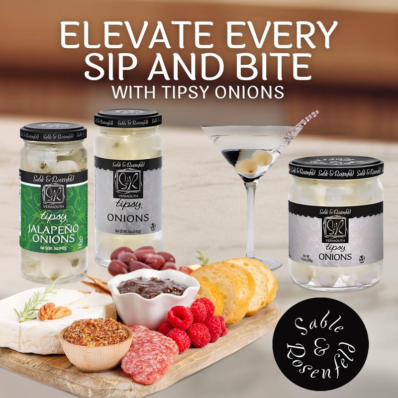 Sable and Rosenfeld Tipsy Onions 10.9 Ounce, 10.9 Ounce (Pack