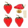 glrovazas Cabinet Knobs Strawberry Knobs, 4 Pcs Creative Fruit Shape