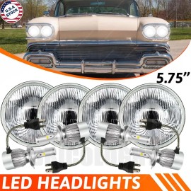 Bricologht 4x 5.75" Round LED Headlights Hi/Lo Beams For for Oldsmobile Cutlass 98 Delta 88