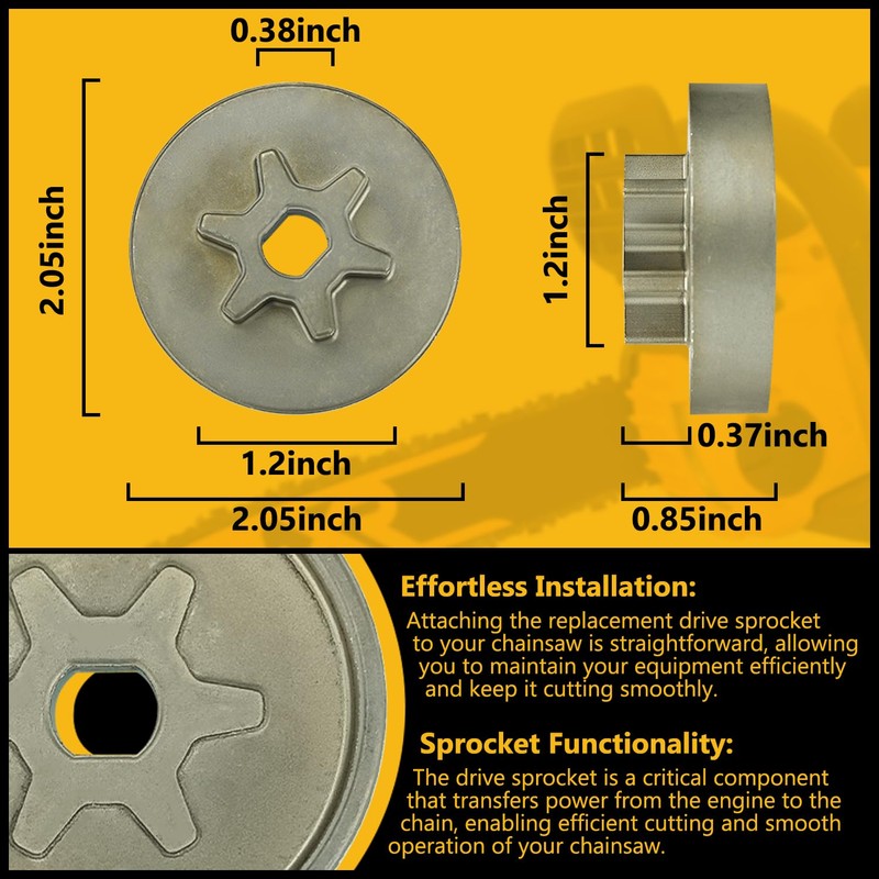 HASME 2-Pack Replacement Drive Sprockets for Dewalt Chainsaw Replaces for