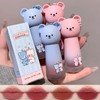 4Pcs Cute Bear Liquid Lipstick Set,Velvet Cream Red Long Lasting