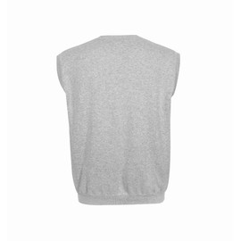 Krumba Men's Pullover Vest for Mountain Size High V Neck Knitted Sleeveless Cotton Sweater Vest, Charcoal grey